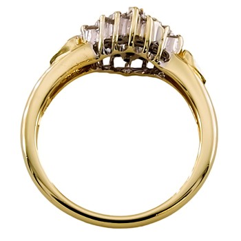 9ct Gold Diamond 0.25cts Cluster Ring Size L